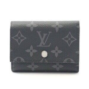 Louis Vuitton Victor Wallet Monogram Eclipse Black Tri fold Black